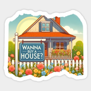 Wanna Buy A House? Sticker